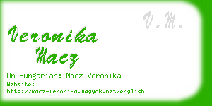 veronika macz business card